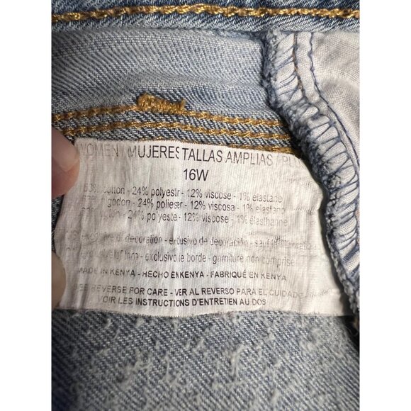 Gloria Vanderbilt capris 16 stretch blue denim comfortable summer flaw - Picture 11 of 15